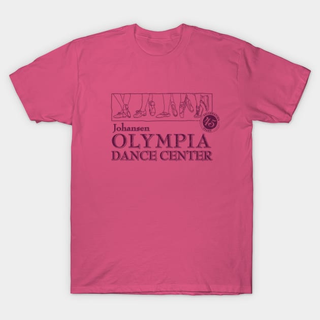 Olympia Dance Studio - Burgandy T-Shirt by olympiadancecenter